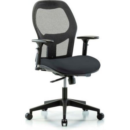 E COM Mesh Back Antibacterial Industrial Chair - Vinyl Seat - Carbon Supernova EXE-MDHCH-RG-H0-A2-RC-8823